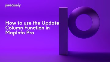How to use the Update Column Function in MapInfo Pro