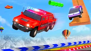 police monster Ramp truck and 6×6 car stunts -android gameplay screenshot 2