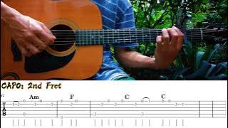 Hold on - Chord Overstreet | BASIC SIMPLE Acoustic Fingerstyle Guitar tabs, chords tutorial plucking