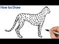 How to Draw a Cheetah Easy | Animals Drawings | Art Tutorial