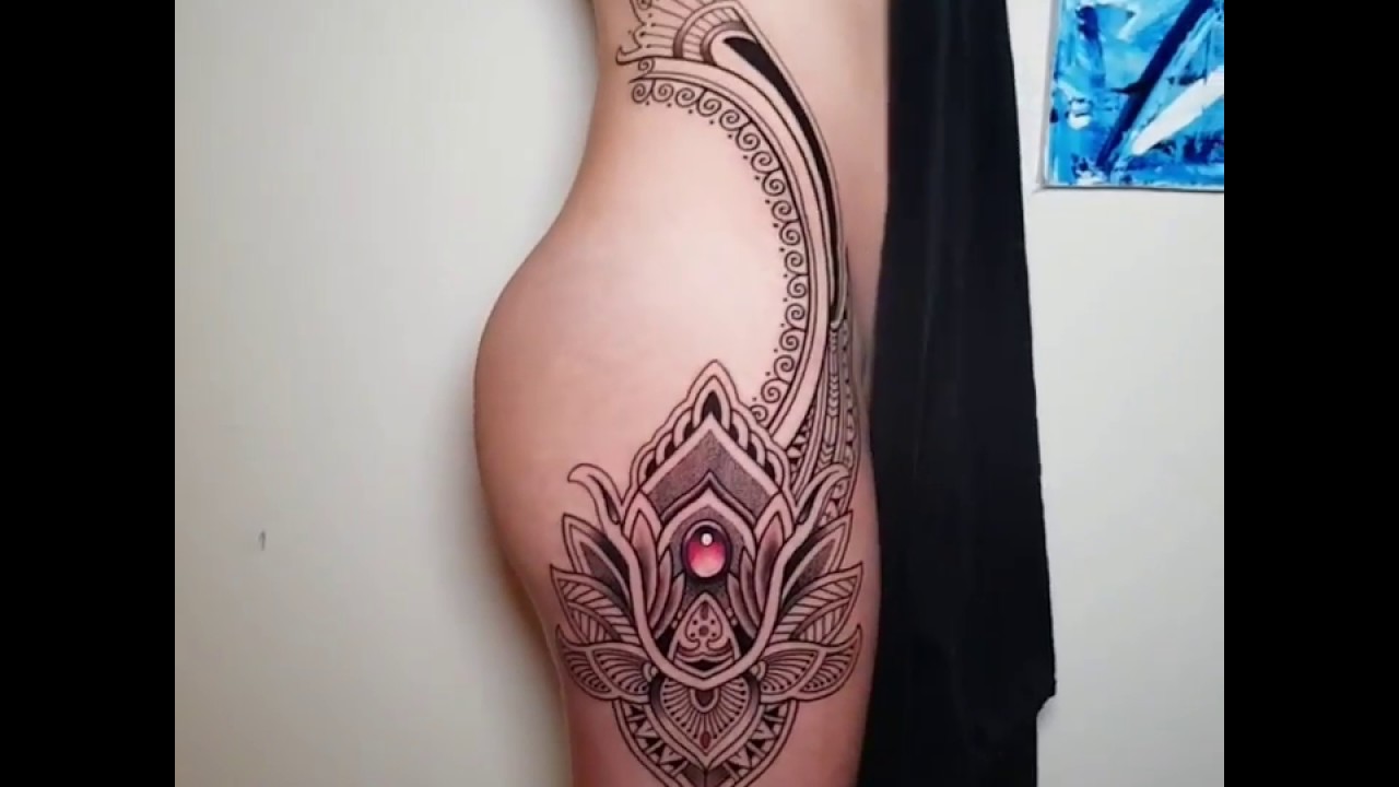 tattoo shops near me Custom Mosaic Flow hip piece