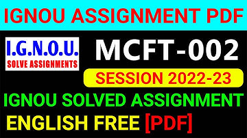 MCFT-002 Solved Assignment 2022-23 in English, MCFT 2 Solved Assignment 2023, MCFT 2 Assignment