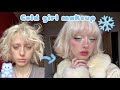 TRYING THE VIRAL “COLD GIRL” MAKEUP (+ bleaching my brows)