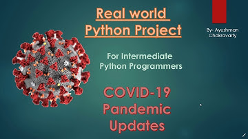 COVID-19 Python Project | Real World | Corona Virus Pandemic