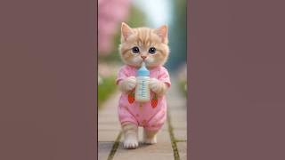 cute dancing kitten | Funny Cartoon Cat Video 🥰🍼 #catvideos #cat #cartoon #dudidudidam