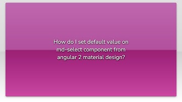 How do I set default value on md-select component from angular 2 material design?