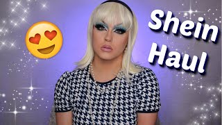 Crossdresser plays in new outfits from SHEIN