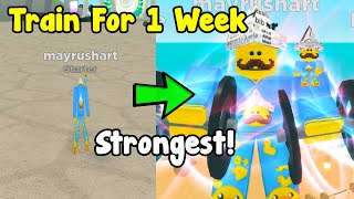 I Train For 1 Week Straight To Become The Strongest! - Training Simulator