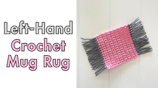 LEFT HANDED CROCHET COASTER FOR BEGINNERS | How to crochet for beginners