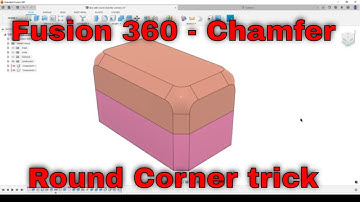 Fusion 360 - Make a Box with round corners using a Chamfer trick