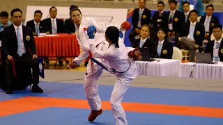 Hồ Thị Thu Hiền tung đòn quyết định, đoạt HCV hạng 68kg Karate | SEA Games