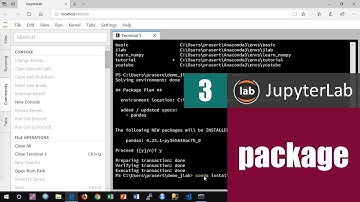 สอน JupyterLab: การติดตั้ง package ต่าง ๆ เช่น numpy matplotlib pandas
