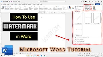How to Use Watermark in Microsoft Word Tutorial - Lesson 48