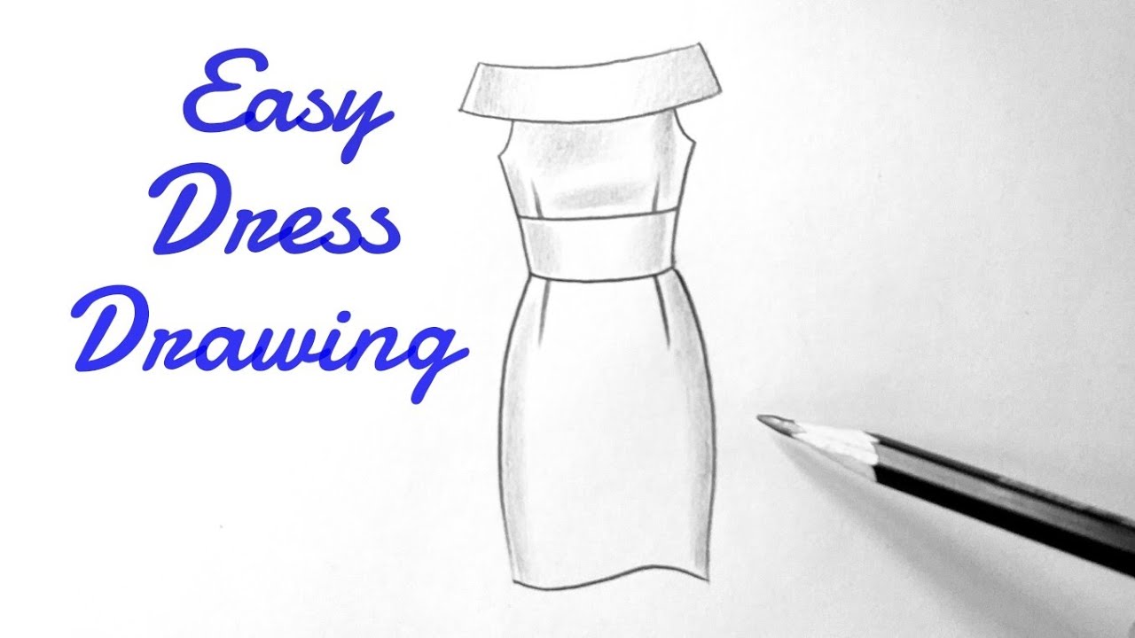 How to draw a beautiful girl with beautiful dress | Fashion illustration easy  drawing - YouTube