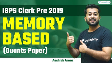 IBPS Clerk Prelim 2019 Memory Based Paper | Aashish Arora