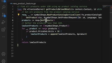 Duet AI in Google Cloud - contexual code generation