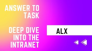 solved  Alx Deep dive into the Intranet