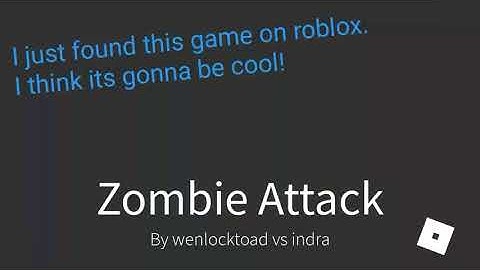 Playing Zombie attack for the first time! (Roblox)