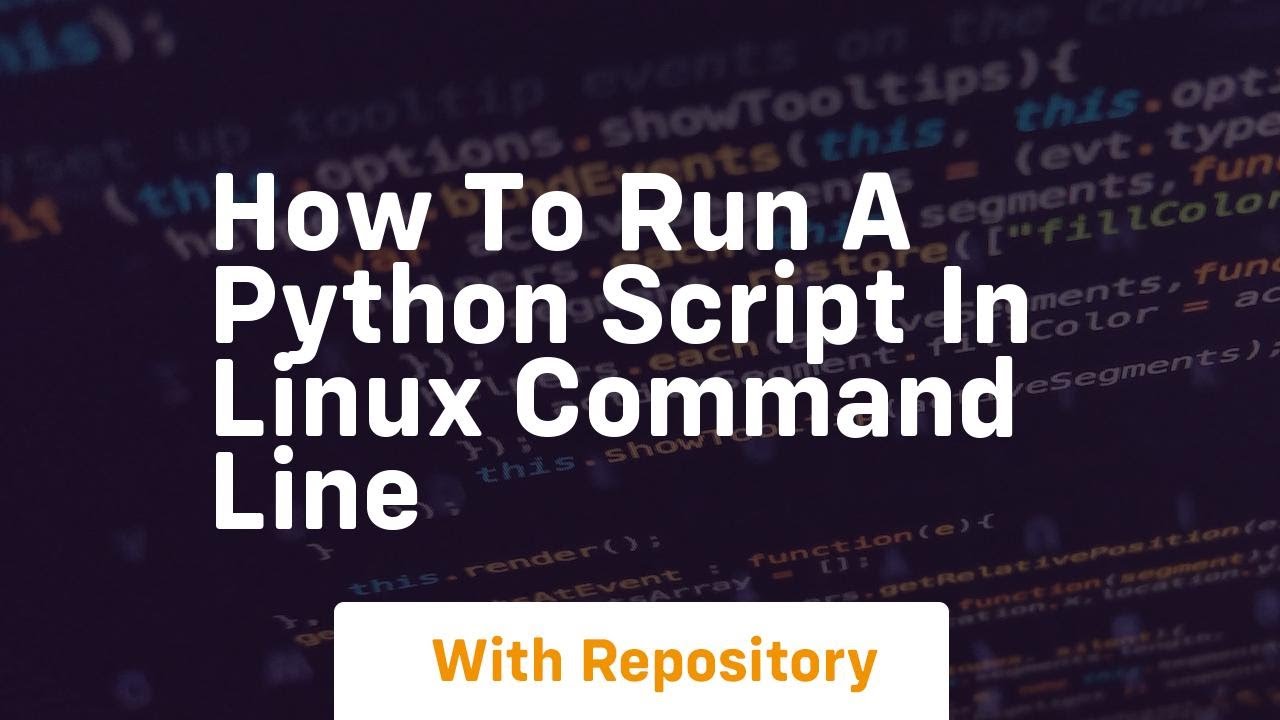 how to run a python script in linux command line