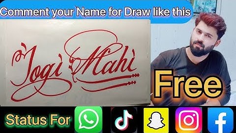 Jogi Mahi Name Signature Calligraphy Status Short Video  | #howtodraw #sketching  #jogi #mahi
