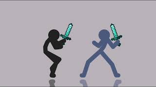 Fighting with minecraft swords