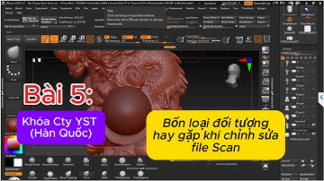 Bài 5/20 - Bốn loại đối tượng hay gặp khi chỉnh sửa file Scan | Học Zbrush