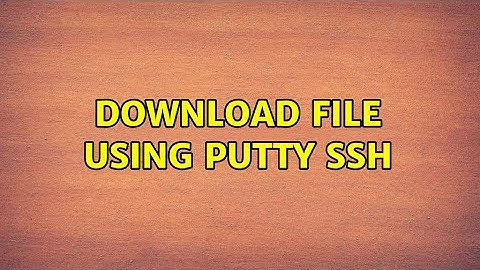 Download file using putty ssh