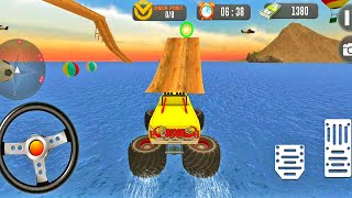 Monster Truck Water Surfing Racing Stunt #11 | Motor Racing Monster Truck Game | Games 3D screenshot 5