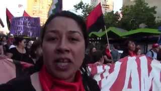 Mov. de Pobladores Ukamau presente en la Marcha contra la Violencia hacia las Mujeres