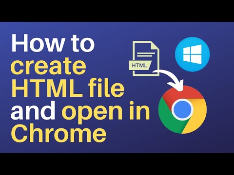 Create quick web document (HTML FILE) and open in Chrome on Windows 10