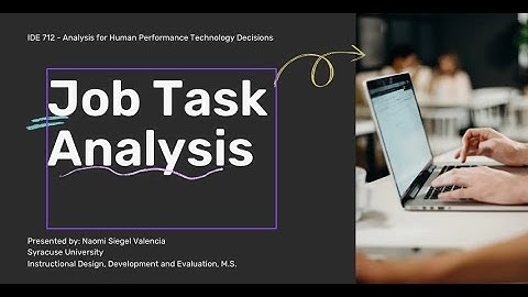 IDE 712 - Job Task Analysis