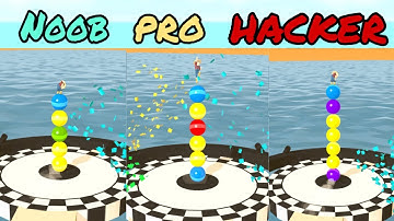 NOOB vs PRO vs HACKER in Stack Rider  ❤️ All Levels Gameplay