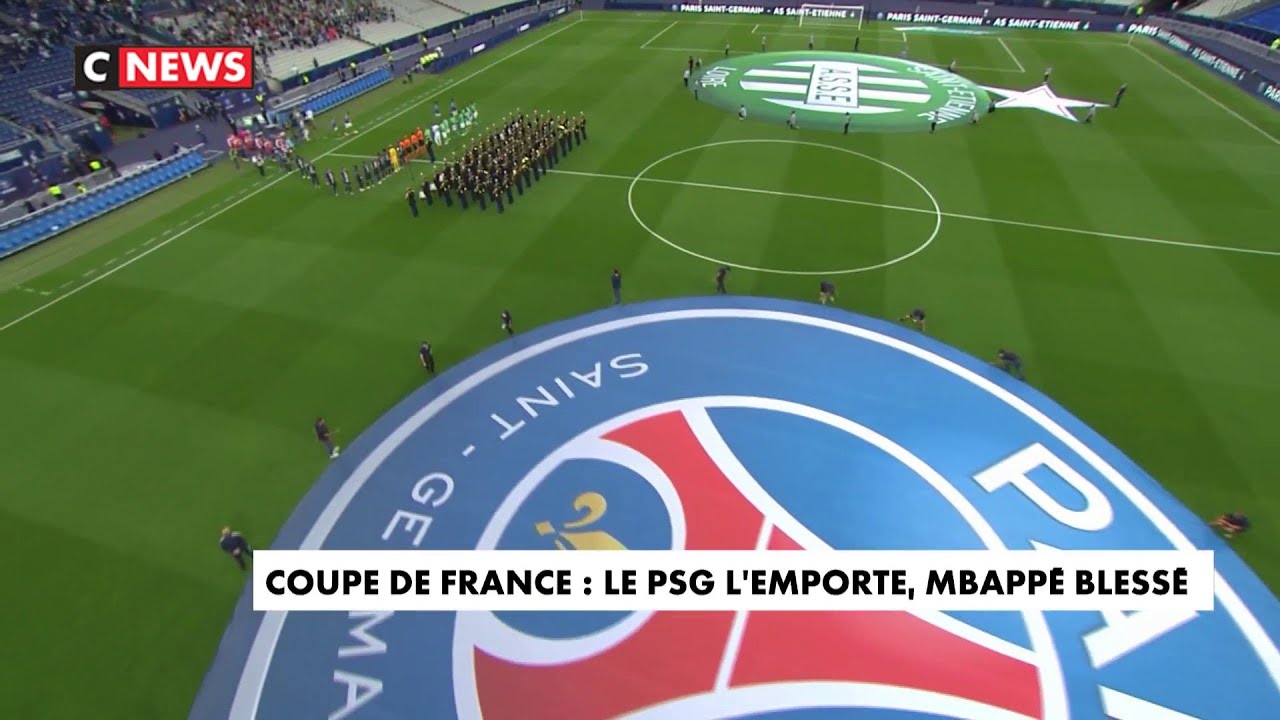  Coupe de France : le PSG l'emporte malgré une blessure de Kylian Mbappé