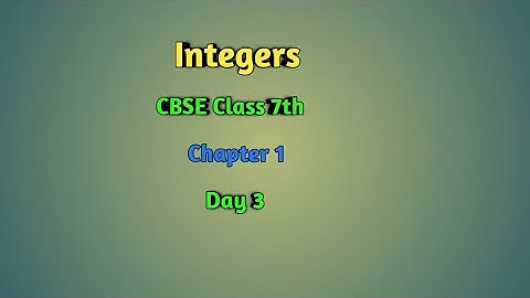 Integers, Class 7th, Multiplication Rule of integers,by MATHS INSTITUTE