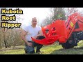 Diy making a root ripper for the front loader of a kubota compact tractor for tree stump removal