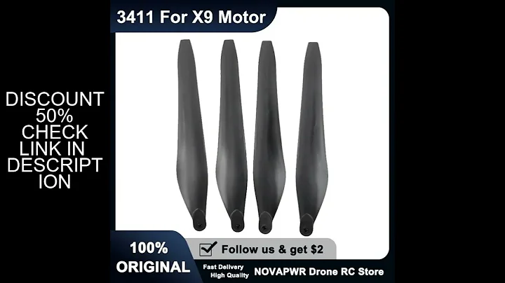 Hobbywing X9 Drone Propellers 3411 Carbon-Fiber Blades Agricultural Spraying UAV Accessories for Cro