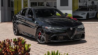 2024 Alfa Romeo Giulia Quadrifoglio in Black Over Black Interior