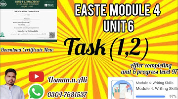 Module 4|EaSTE Training|Unit6|Task|QAED app|@Usman.n.
