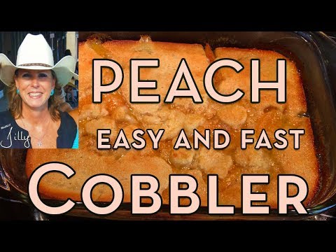 Peach Cobbler with Canned Peaches ~ Easy Cobbler Recipe