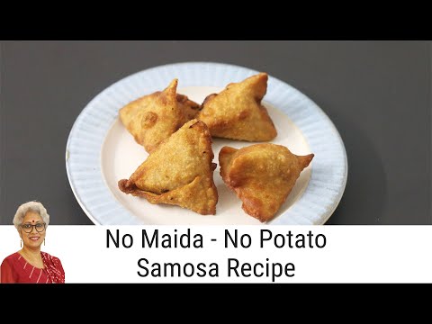 No Maida - No Aloo - Samosa Recipe - How To Make Green Peas Samosa - Matar Atta Samosa Recipe