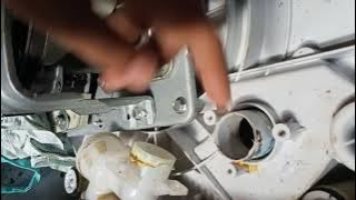 mesin cuci satu tabung samsung kemasukan koin (nyoba bongkar saluran pembuangan sendiri)