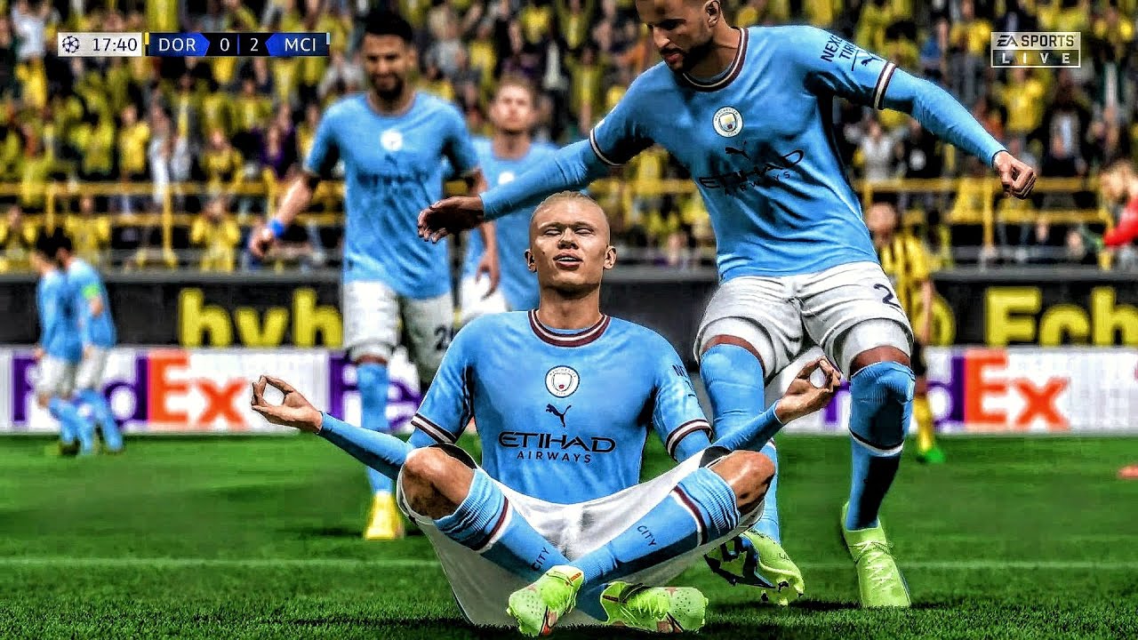 FIFA 23 PC gameplay| Dortmund Vs Manchester City (2-4) | world class level| UCL Match 2022/2023