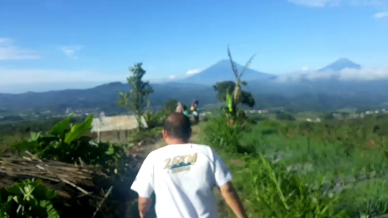 Pemandangan gunung-gunung di indonesia. 
