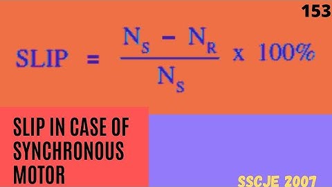 Percentage Slip In Case Of Synchronous Motor || What Is Slip In Synchronous Motor ||