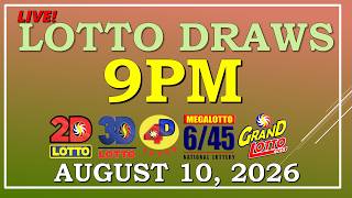 Full LOTTO RESULT 9PM DRAW , AUGUST 10, 2026@LottoResultTV15K News