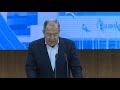 С.Лавров выступает в Дальневосточном федеральном университете, Владивосток, 8 июля 2021 года