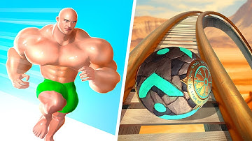 Temple Rolling Balls VS Muscle Rush - All Levels Gameplay Android,ios (Part 17)