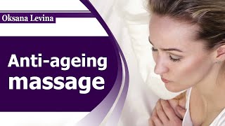 Rejuvenating facial massage before bed. Anti-ageing self-massage