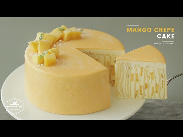 망고 크레이프 케이크 만들기 : Mango Crepe Cake Recipe : マンゴークレープケーキ | Cooking tree