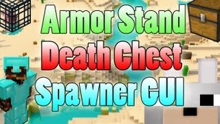 Minecraft Mods - Armor Stand, Death Chest, and Spawner GUI 1.2.5 Review and Tutorial
